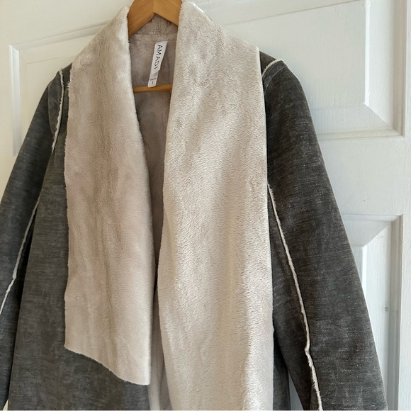 Anthropologie Amadi Camilla Faux Suede Longline Open Jacket Western Boho Small - Picture 7 of 10